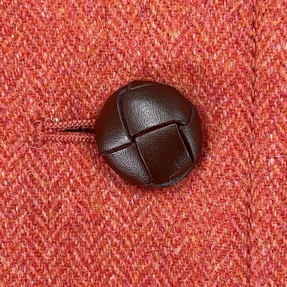 J.CREW Orange Wool Blend Textured Chevron Buttoned Collared Lined Jacket Size 6 - Picture 5 of 15